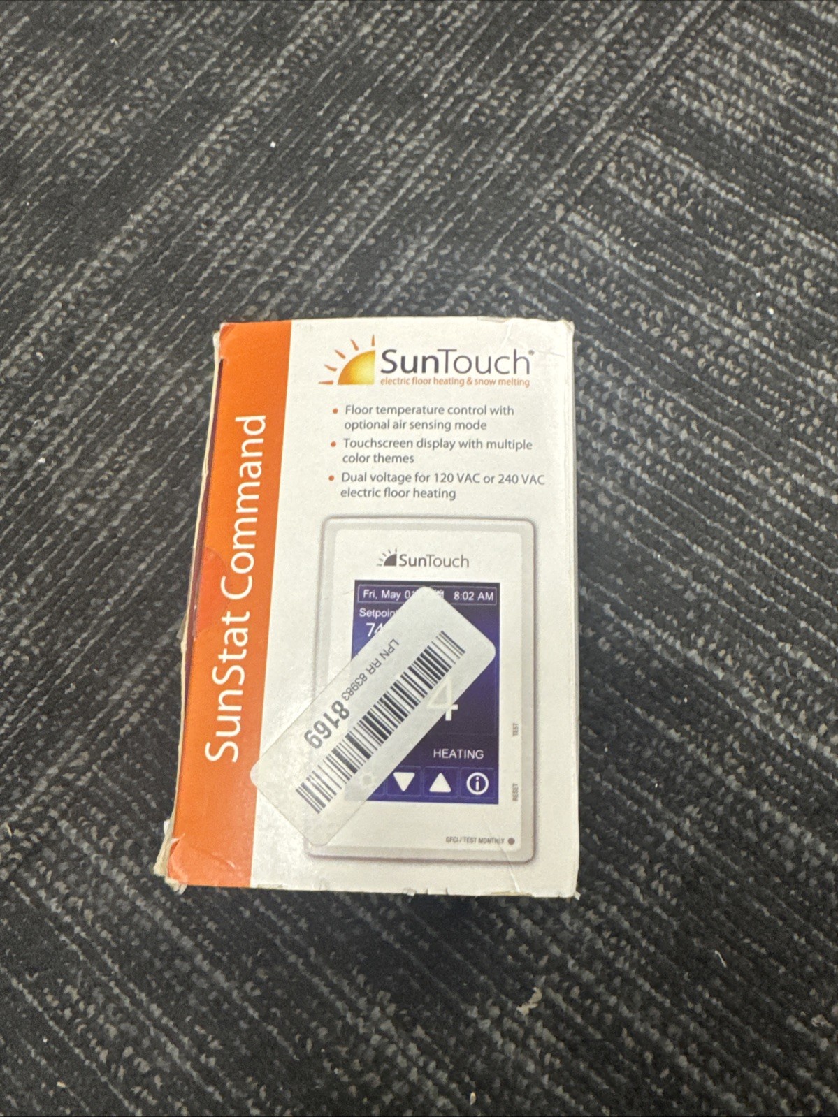 SunStat Command Touch Screen Programmable Thermostat 500850 Floor Heat gallery