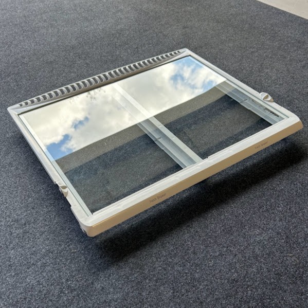 Frigidaire Refrigerator Crisper Shelf Cover w/ Glass Part # 240364790 240350609 gallery