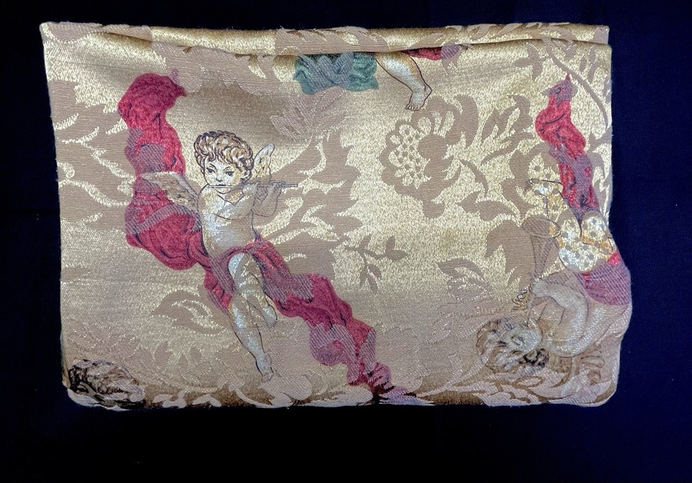 Victorian Style Cherub Angel Damask Tablecloth Rectangular Home Decor
