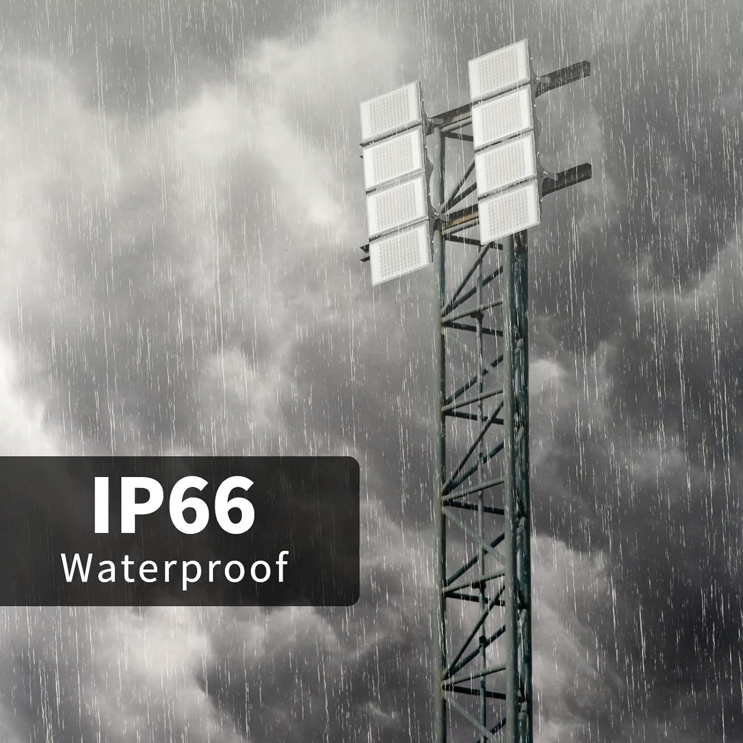 800W LED Flood Lights Outdoor 4 Head Adjustable Security gallery