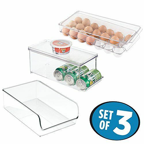 mDesign Plastic Kitchen Pantry Freezer Storage Organizer Bin Combo - Set of 3 gallery