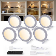 Smart Under Cabinet Lights, Dimmable Puck Lighting with App & Voice Control