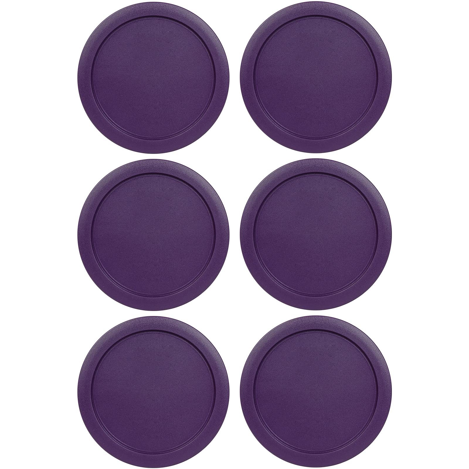 Replacement Lids for Pyrex 1-CUP Storage Cover 4" Bowl 7202-PC Purple (6 pcs) gallery