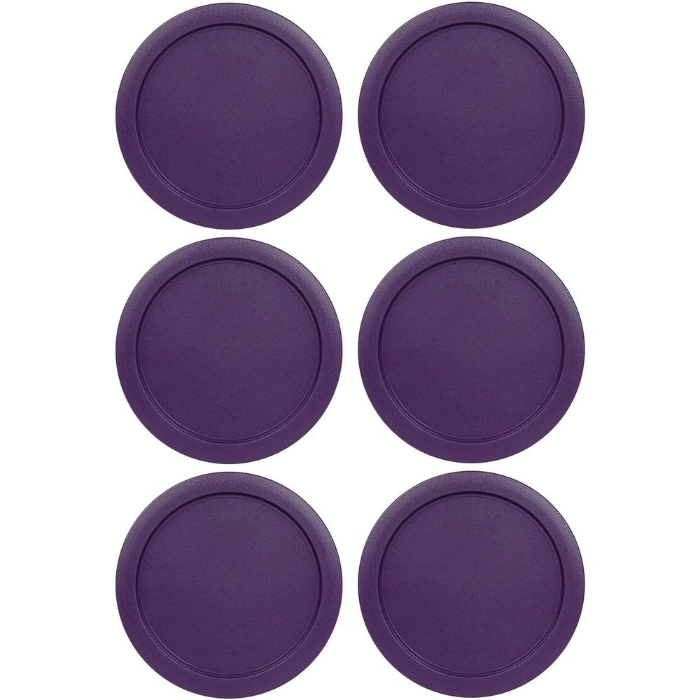 Replacement Lids for Pyrex 1-CUP Storage Cover 4" Bowl 7202-PC Purple (6 pcs)