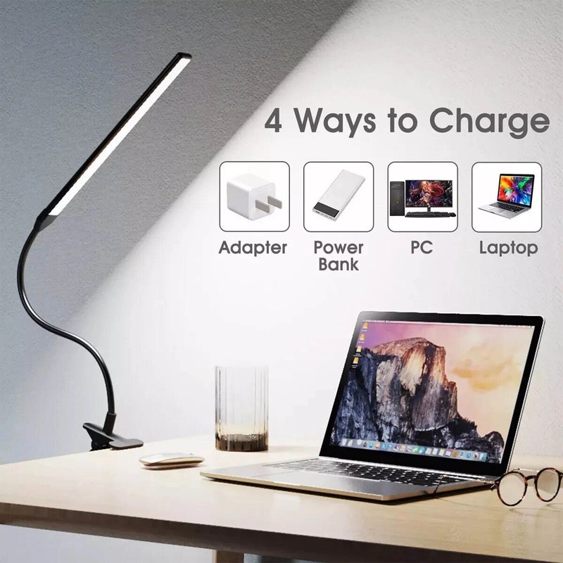 LED Desk Lamp Adjustable Swing Arm Lamp with Clamp Eye-Caring Reading Desk Light gallery
