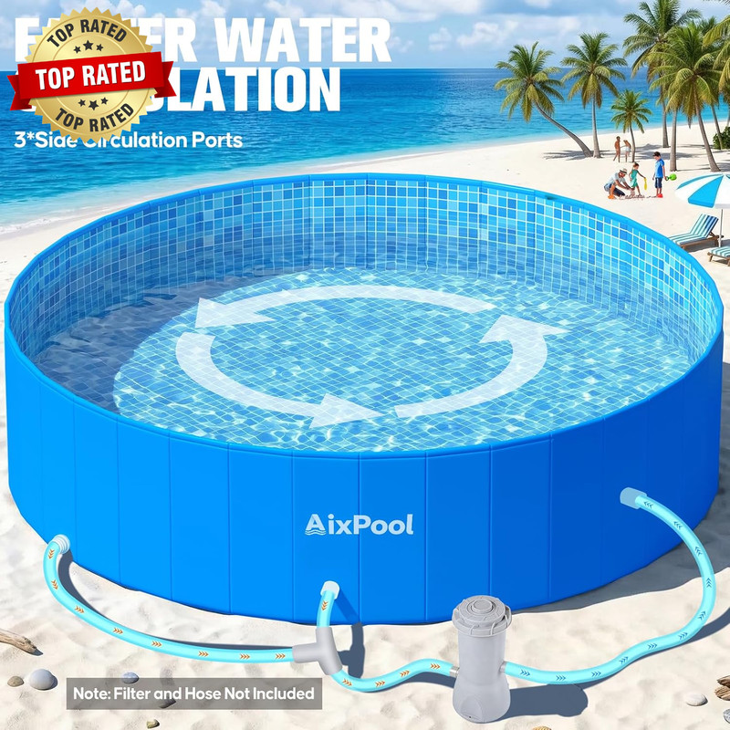 2026 Large Foldable Pool,Non-Inflatable Pool for Adult,Foldable Swimming Pool,Pl gallery