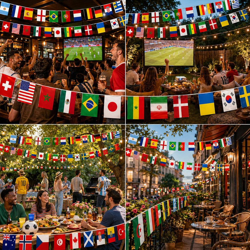 48 Countries String Flag, 45 Ft International Flags Bunting Banner of the World gallery