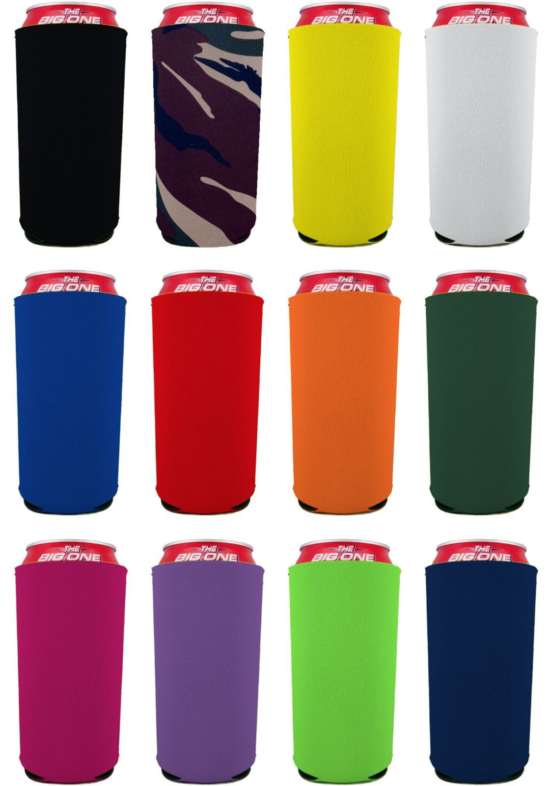 Blank Neoprene Collapsible 24 oz. Can Coolie: Choose Color and Quantity gallery