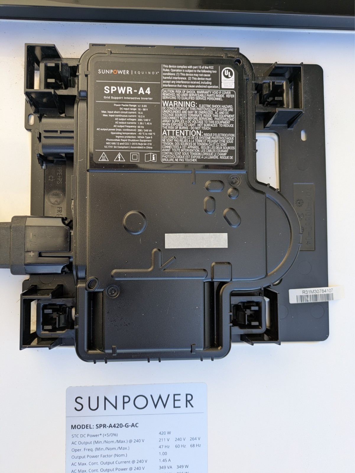 SunPower 420W solar panel, model SPR-A420-G-AC Lot OF 13 Pieces. gallery
