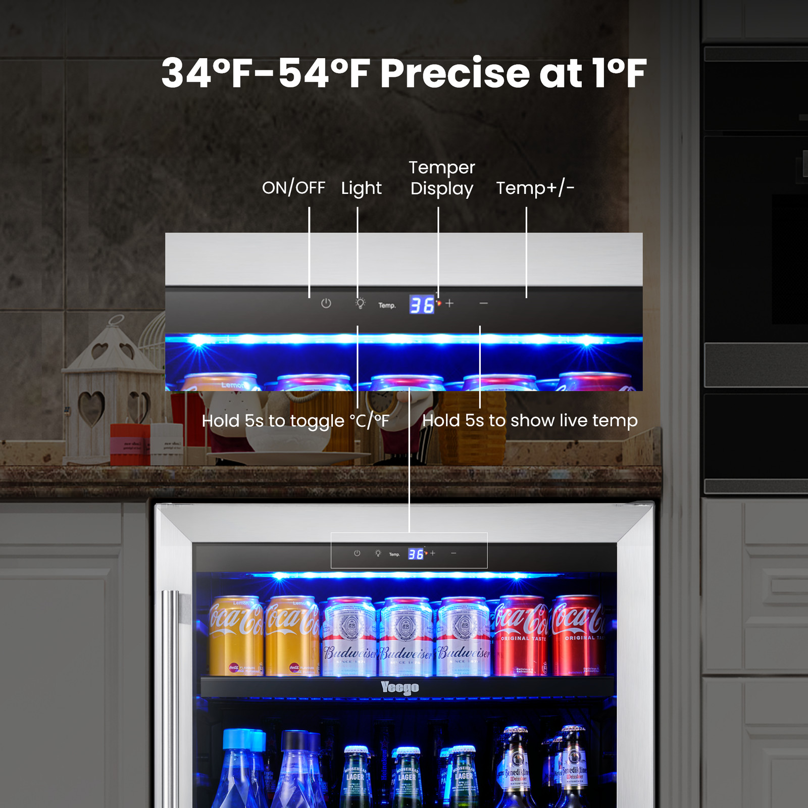 Yeego 24 Inch Beverage Beer Refrigerator 180 Cans Capacity Free Ship Home/Bar gallery