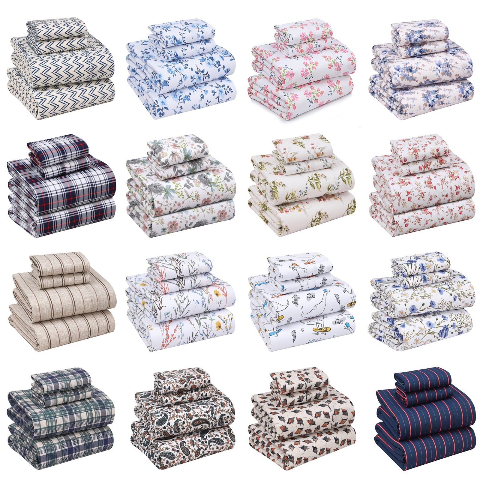 4 Piece 100% Cotton Sheet Set Deep Pocket 200 Thread Count Cozy Soft Bed Sheets gallery