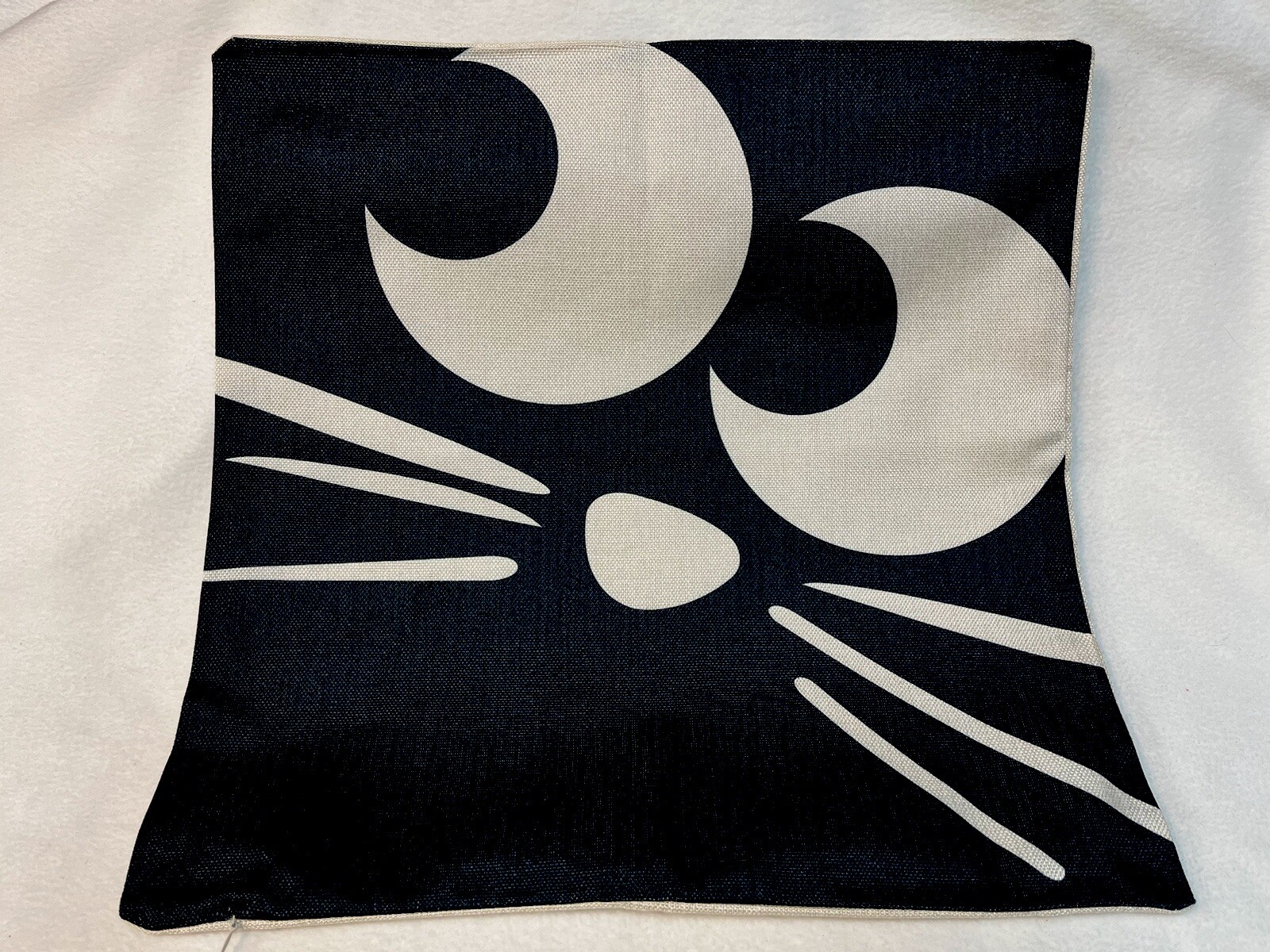 Black Cat Cartoon Fun Halloween Fall Throw Pillow Cover Fall Holiday Home Decor gallery