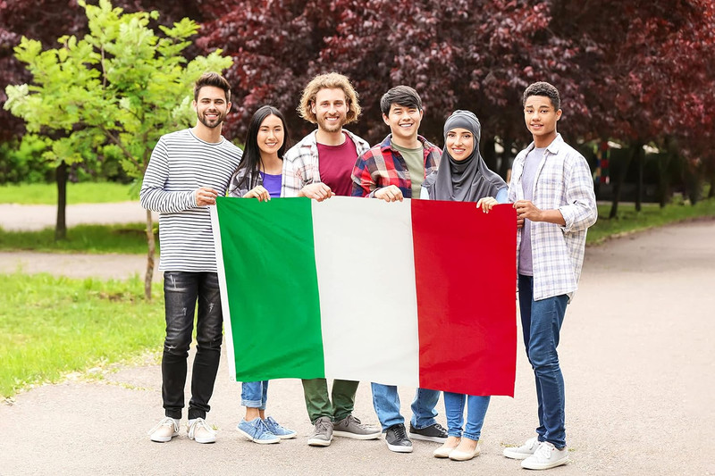 DANF Italy Flag 3X5 Ft Thick Polyester, Fade Resistant, Brass Grommets, Canvas H gallery