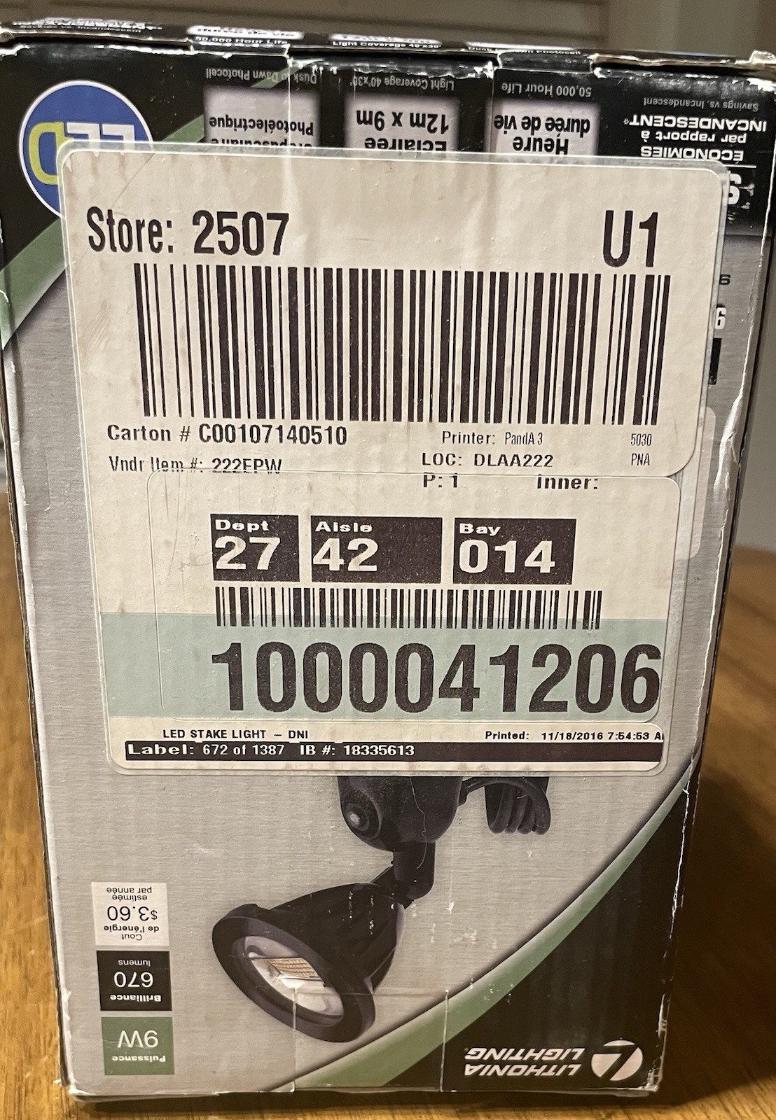 Lithonia Lighting LED Outdoor Spotlight 9W Dusk to Dawn Photocell Stake Light gallery