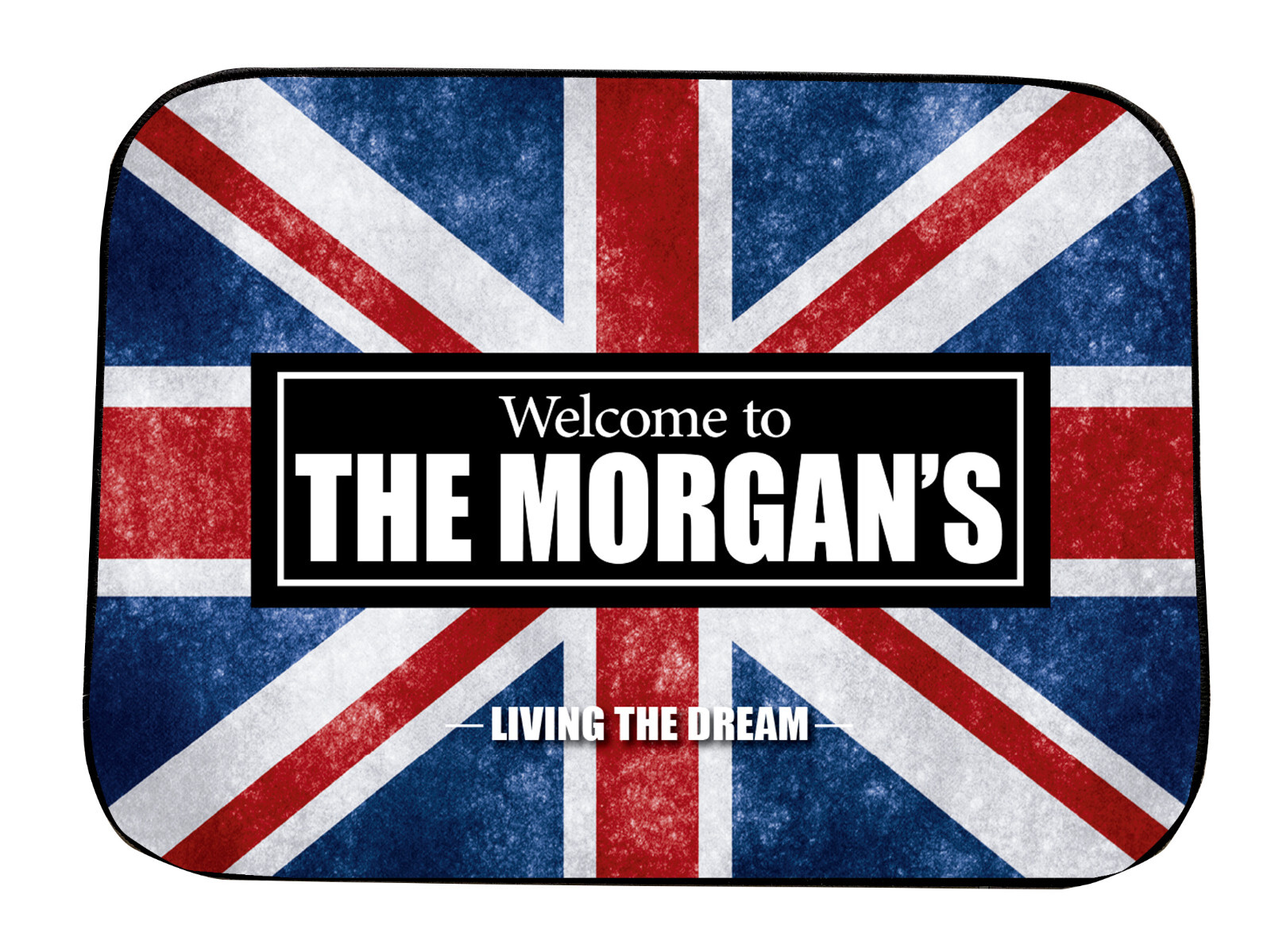 Personalised Motorhome mat - Union Jack Campervan - Caravan door mat SC104 gallery