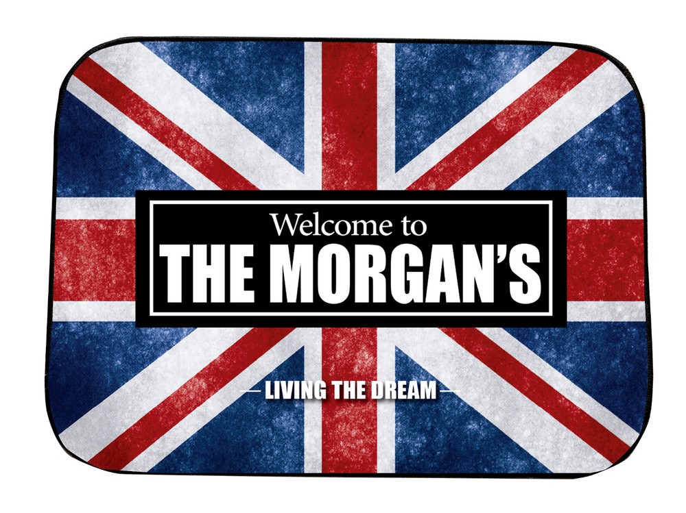 Personalised Motorhome mat - Union Jack Campervan - Caravan door mat SC104