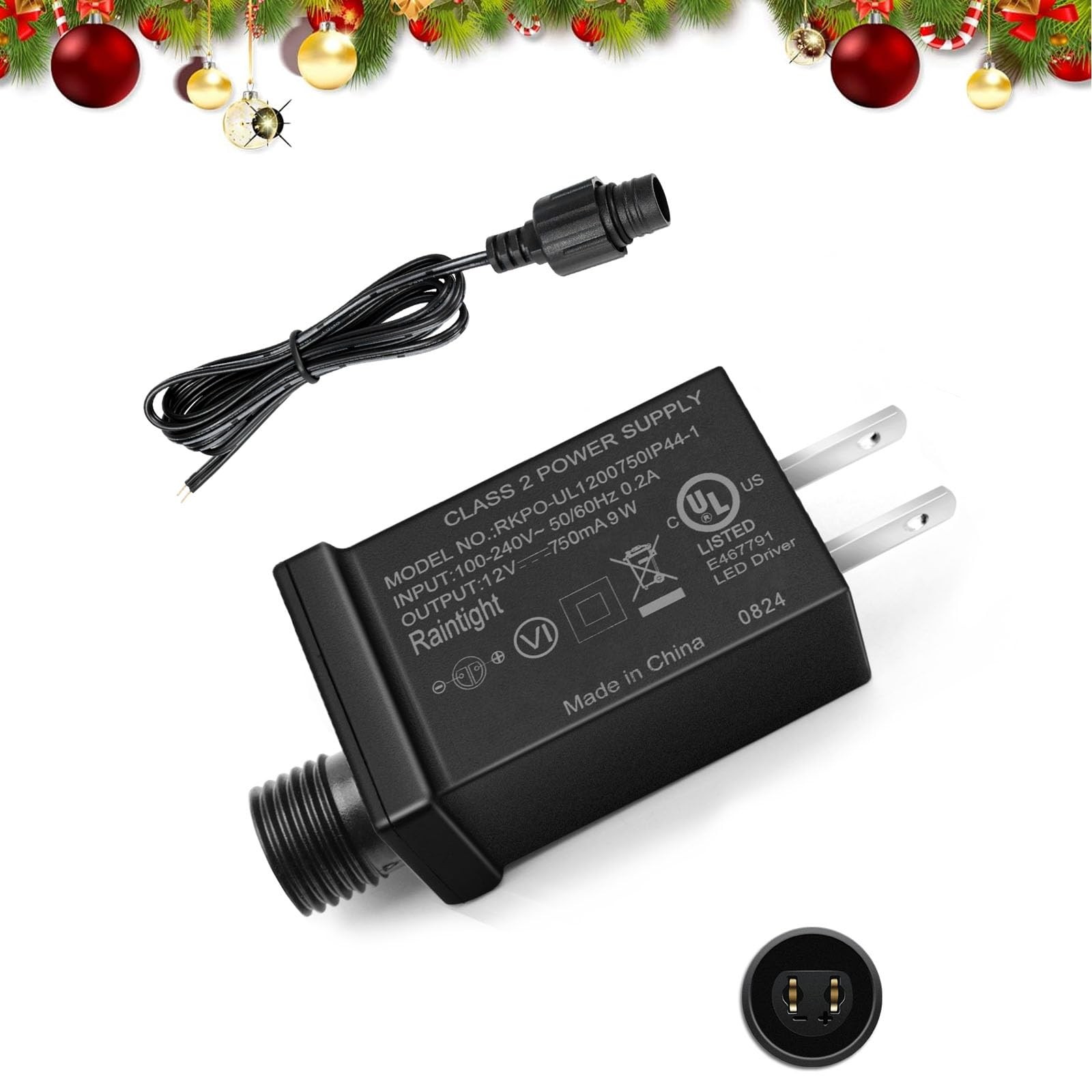 12V 9W Class 2 Power Supply, 0.75A IP44 Waterproof AC to DC Adapter, Low Volt... gallery