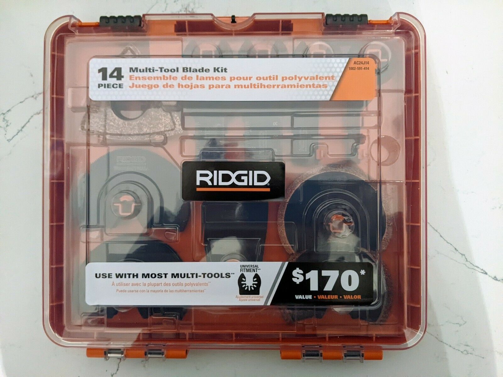 New Ridgid AC24J14 - 14-Piece Oscillating Multi-Tool Blade Accessory Kit gallery