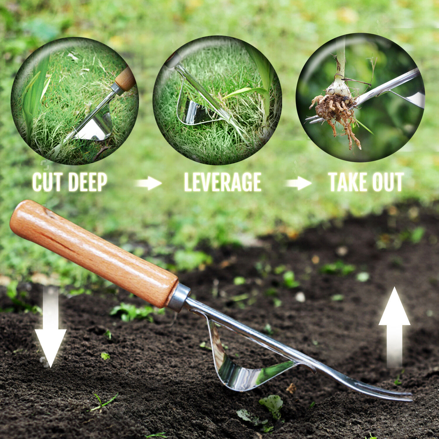 Betus Manual Hand Weeder Super Easy Weed Removal Compact Garden Weed Puller Tool gallery