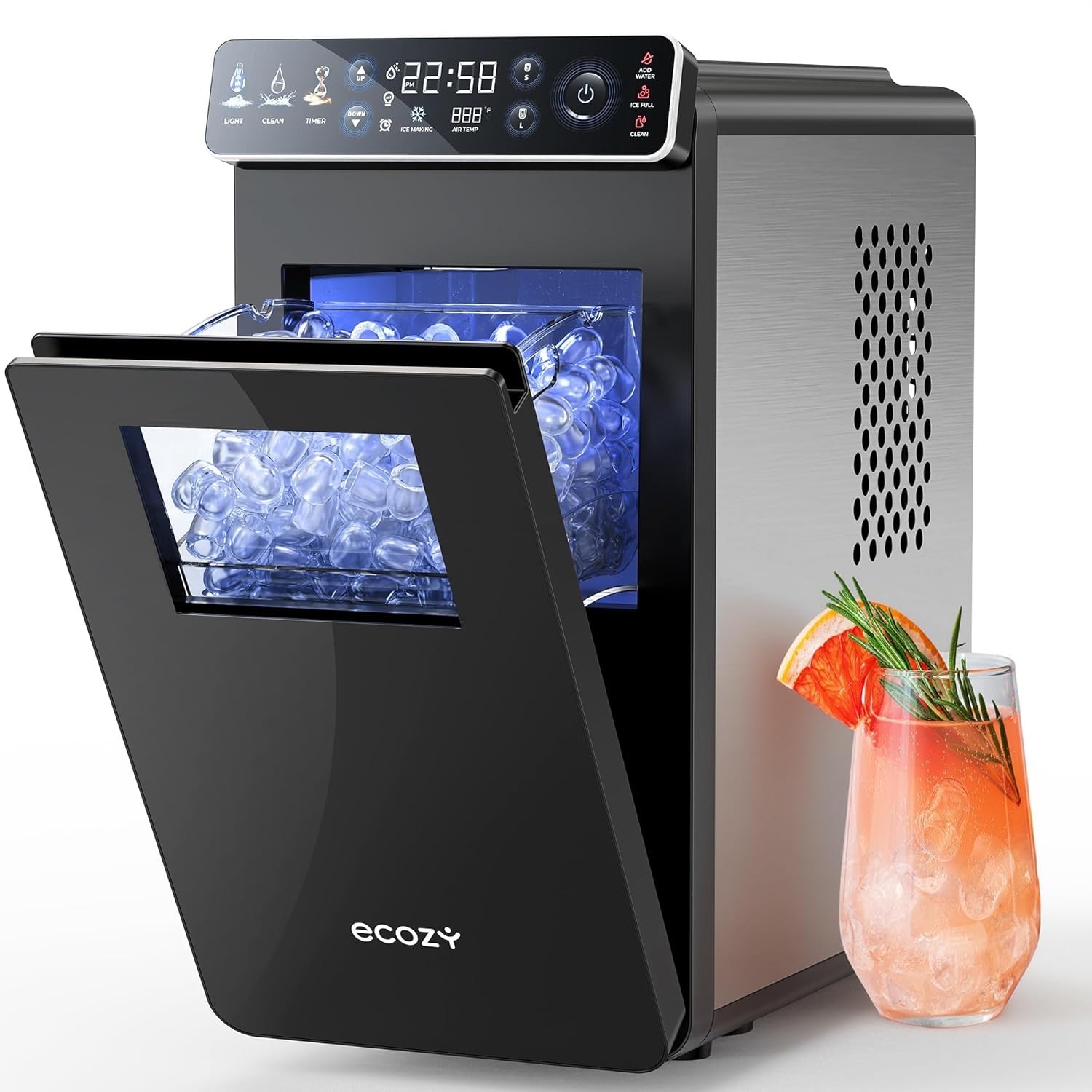 ecozy Ice Makers Countertop, Ultra Slim Design with Full-Color Panel, Internal L gallery