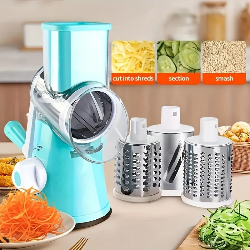 1pc Highly efficient and versatile Vegetable and Fruit Slicer Grater - benchtop gallery