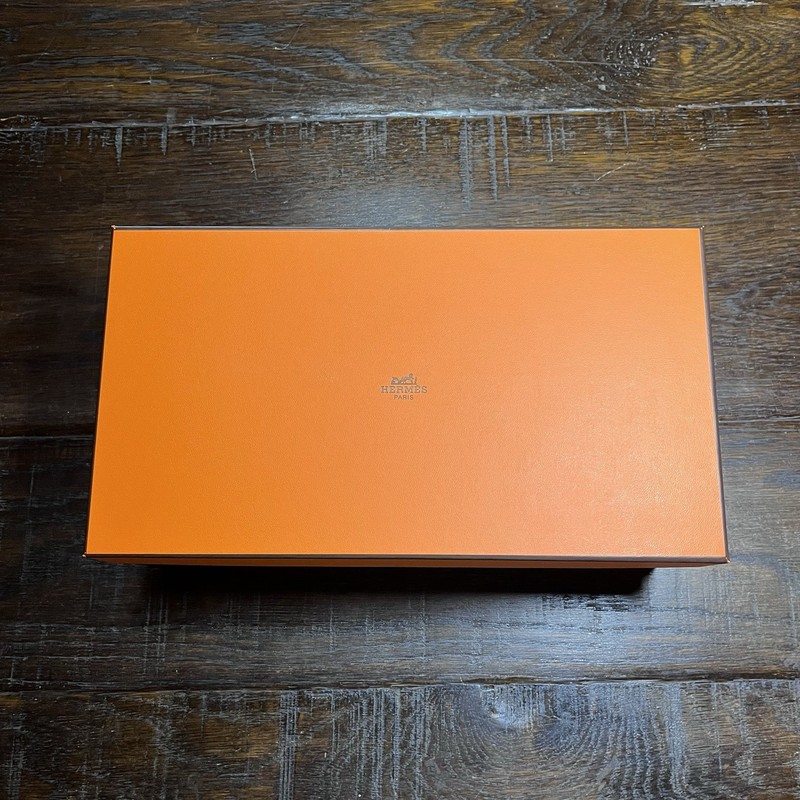 Hermes Box Orange Empty Gift Storage Shoe 13x7.2x5” 2 Dust Bags Logo Ribbon 464 gallery