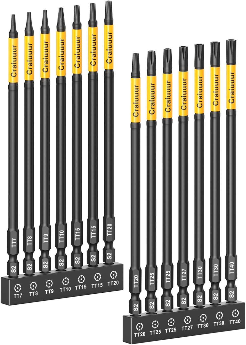 14PCS Impact Long Torx Bit Set 6 Inch T7–T40 Tamper Proof Star Bits Set Magnetic gallery
