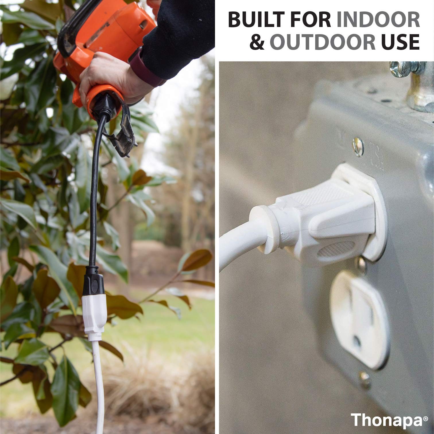20 Ft White Extension Cord - 16/3 Durable Outdoor Electrical Cable gallery