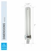 4 Pack PL13S PLS13 50 ECO CFL Plug-In 13W Watt T4 Bi 2-Pin GX23 5000K Daylight gallery