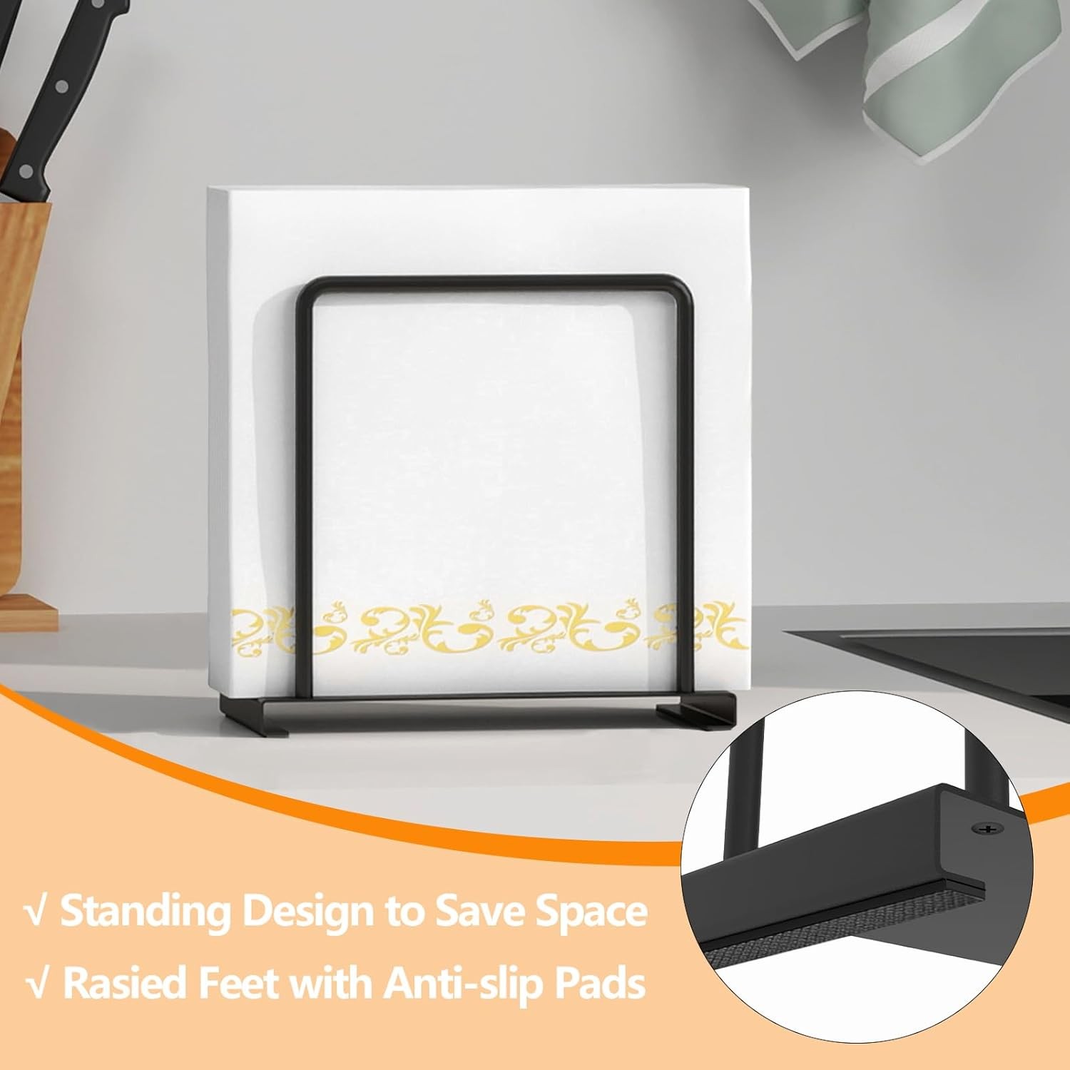 Napkin Holder for Table Metal Napkin Holder for Kitchen Dining Standing Paper gallery
