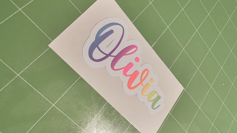 Rainbow Personalized ANY NAME | Custom Design Vinyl Sticker | Waterproof gallery