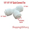 8 Pcs Quick Connect Tee Union Fitting 1/4" Push In Connector Water Filter RO BSP gallery