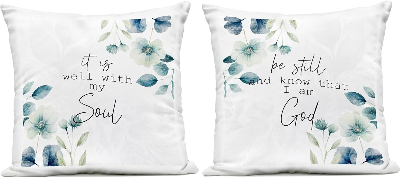 Spiritual Proverbs Floral Outdoor Pillows by Kim Allen - Set of 2 gallery