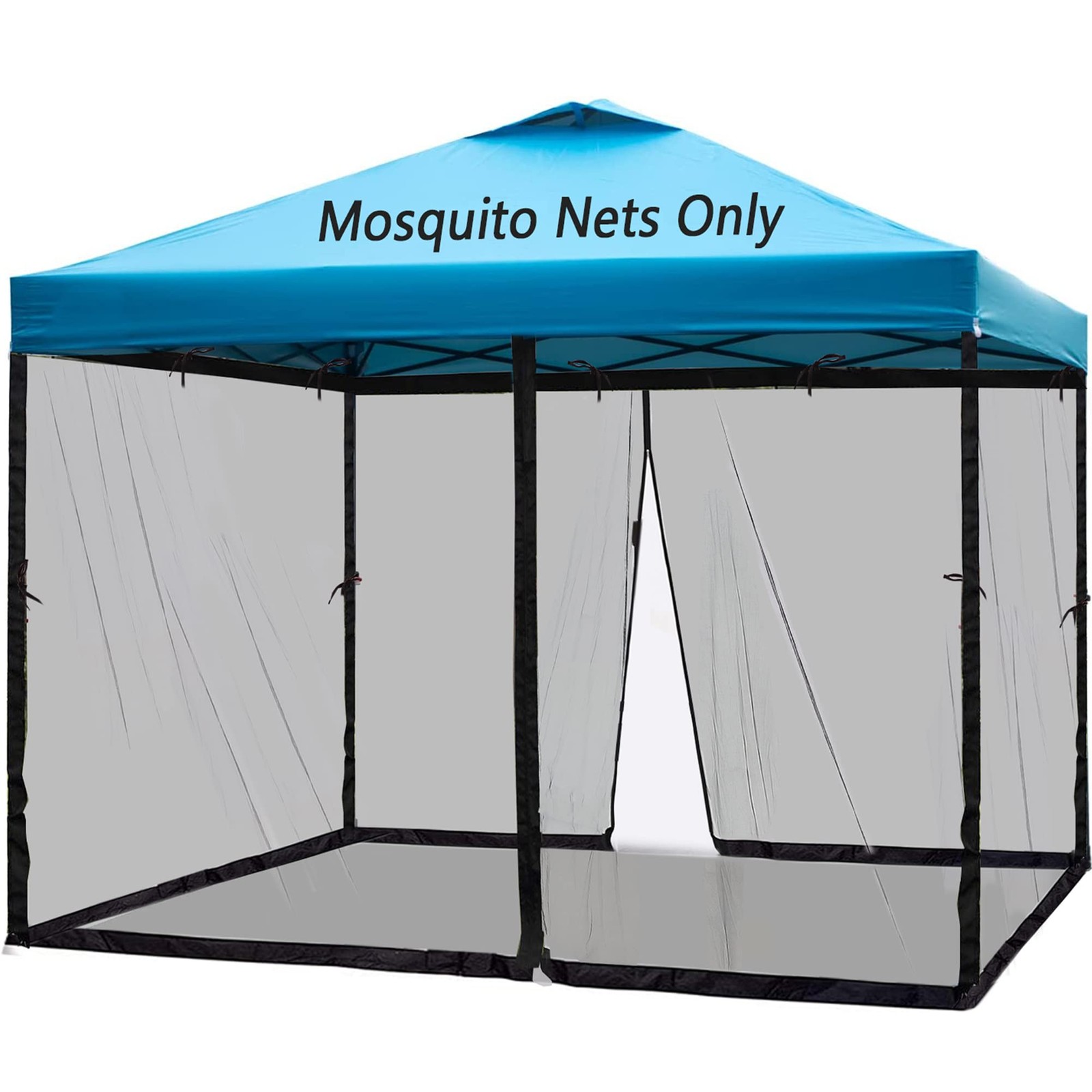 10x10 Mosquito Net for Patio, Camping, Gazebo, Canopy Tent - Double Door Screen gallery