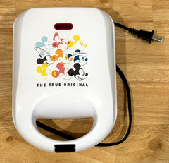 Disney Intertek Mickey Mouse The True Original 90 Year Mini Belgian Waffle Maker