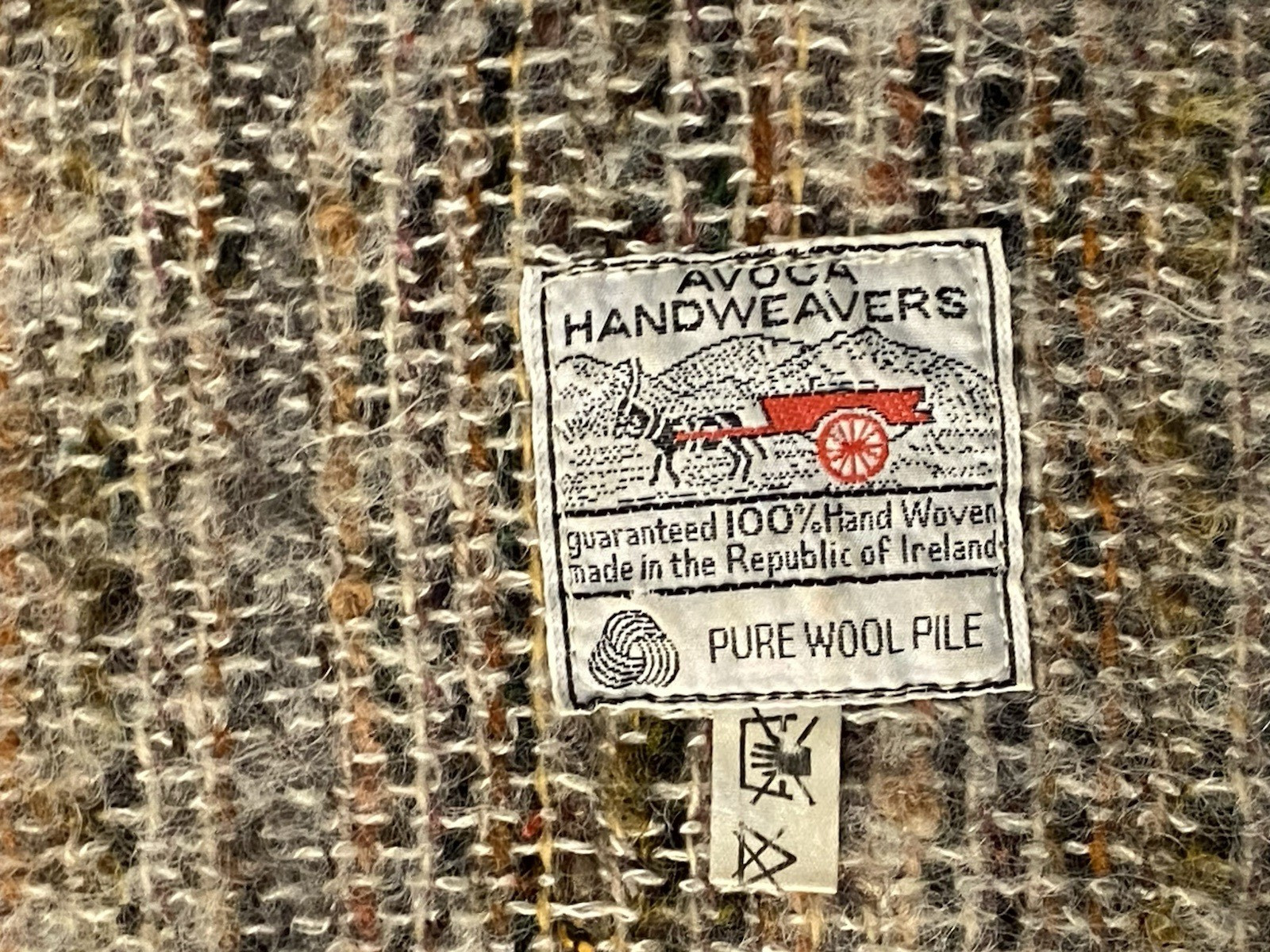 Avoca Handweavers Wool Throw Lap Blanket 37.5" x 25.5" Made in Ireland Fringe gallery
