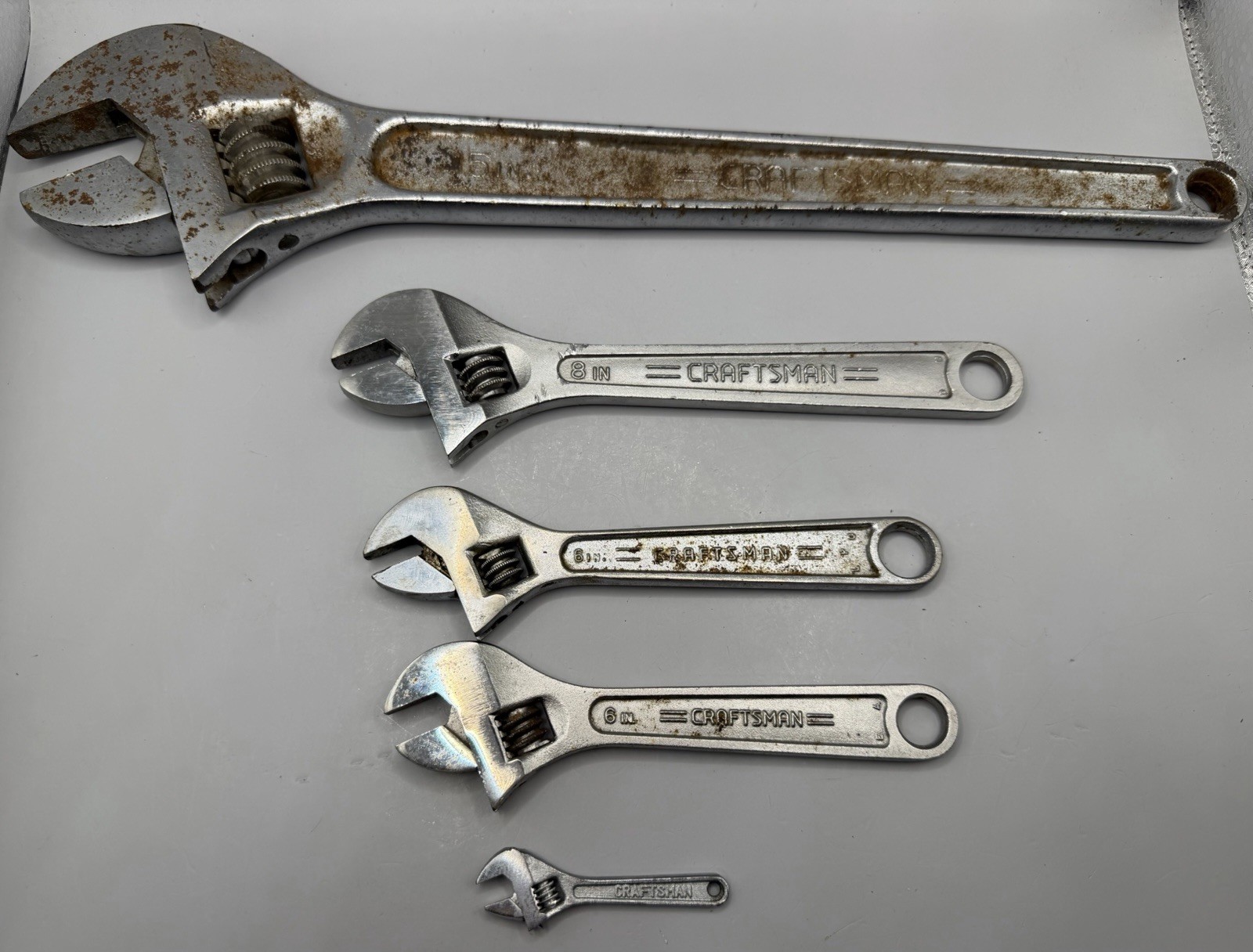 Lot Of 5 ~ Craftsman Adjustable Wrenches 15 In. 44662, 8” 6” & More gallery