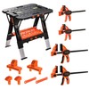 Pony Portable Folding Work Table 2-in-1 Sawhorse & Workbench 4pc Clamp&Bench Dog gallery