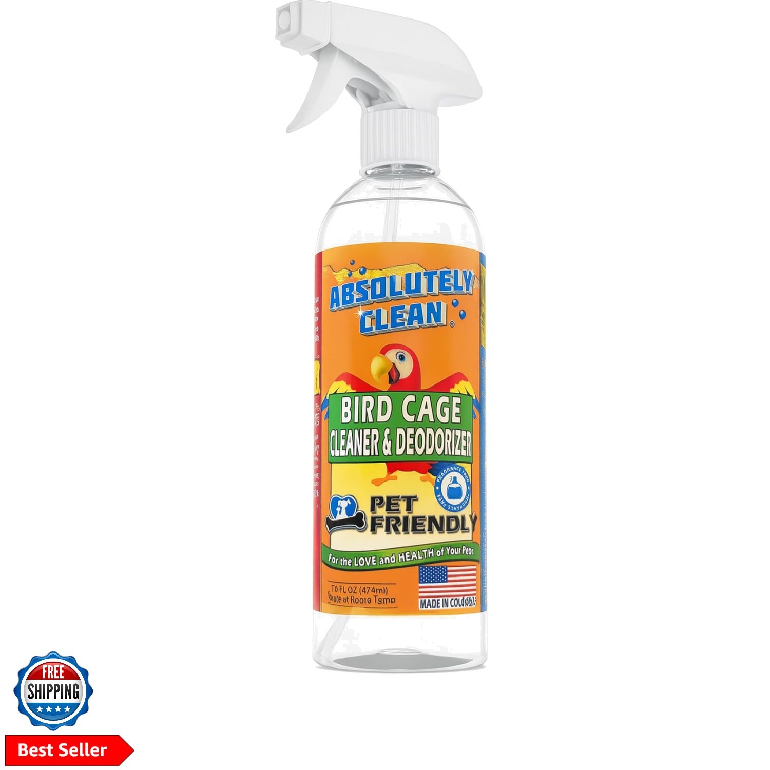 Amazing Bird Cage Cleaner and Deodorizer - Just Spray/Wipe - Safely & Easily ... gallery
