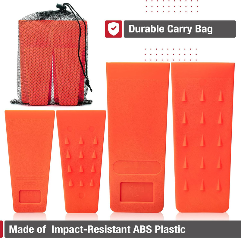- Tree Felling Wedges with Spikes, 4Pack, 5.5" & 8" Wedges with Storage Bag, Spl gallery