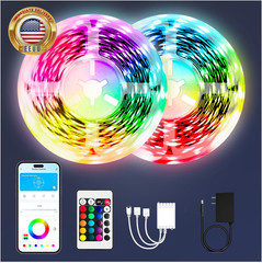 Bluetooth Led Strip Lights 100Ft (2 Rolls of 50Ft), RGB Color Changing LED Light