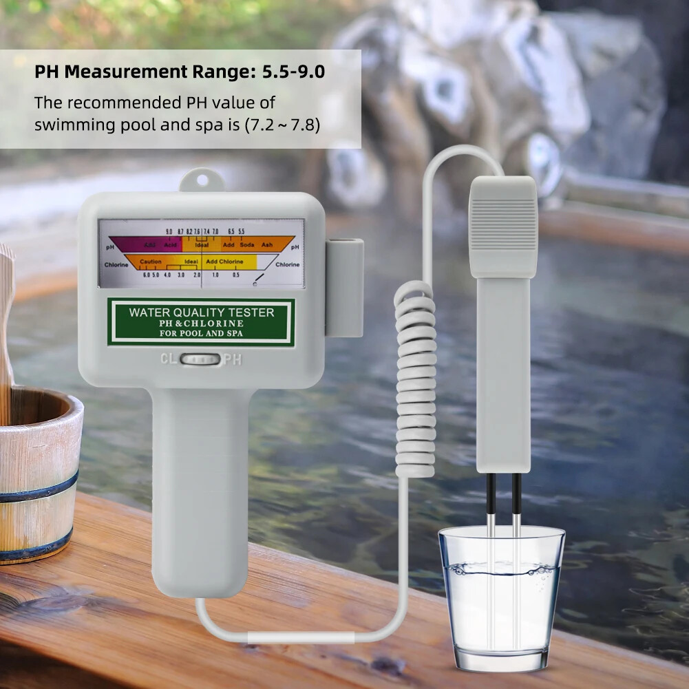 2 In 1 PH & CL2 Meter Swimming Pool Spa Chlorine Monitor Tester PC101 Device New gallery
