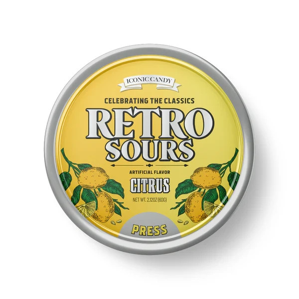 Retro Sours Red Apple Mango Tangerine Citrus Passionfruit Raspberry Hard Candy gallery