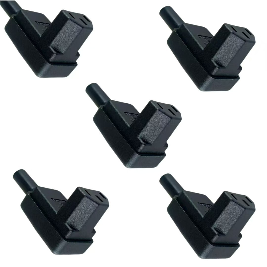 (5 PACK) IEC C13 Ac Power Plug Lower Bend UL Certification, 10A/15A 250Vac Plugs gallery