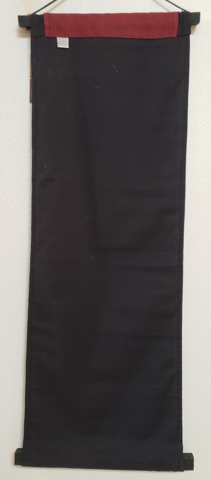 BANNER, Hanging, "LOVE," Double Layer, Cotton, MAROON, White, Black, 30"x 10" gallery