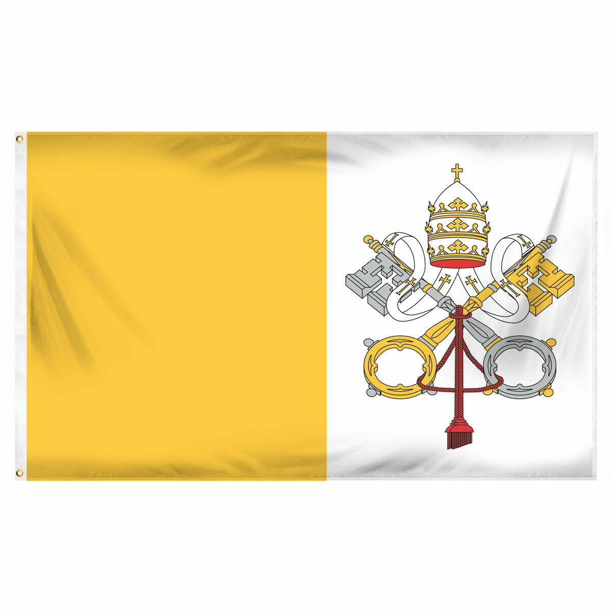 3x5FT Vatican Flag Italy Catholic Rome Pope Religion Christianity BANNER GROMMET gallery