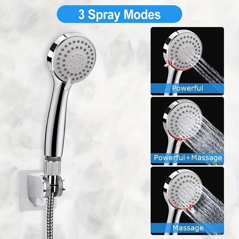 High Pressure Rainfall Shower Head Combo Handheld Bathroom Shower Set gallery