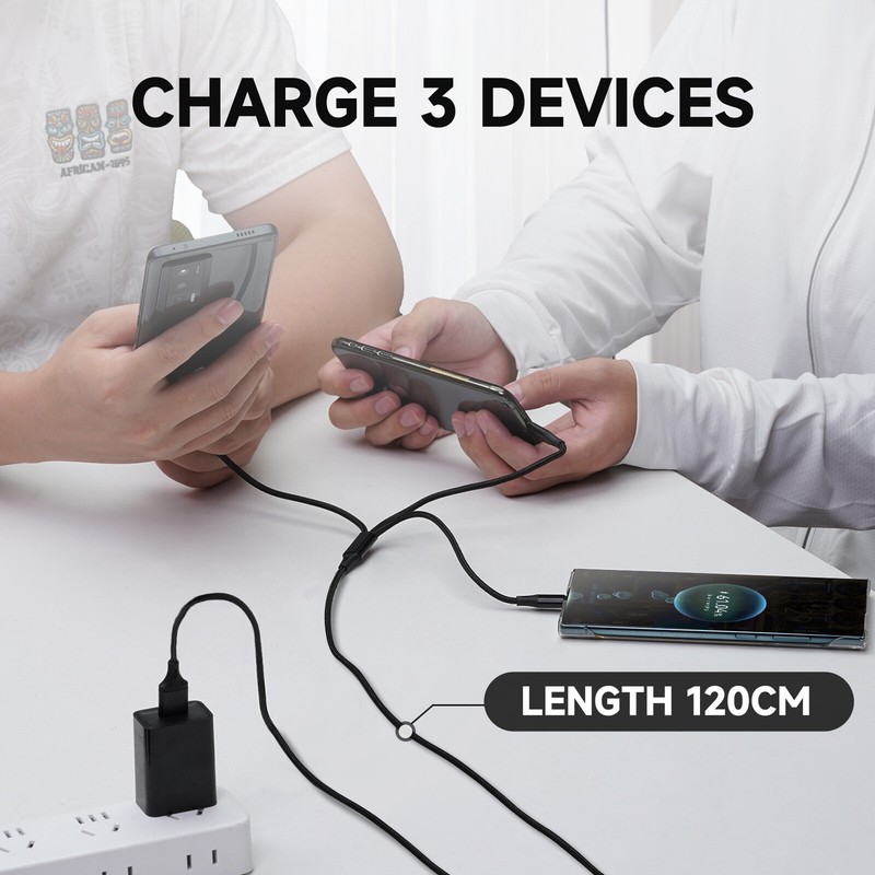 3 in 1 Fast USB Charging Cable Universal Multi Function Cell Phone Charger Cord gallery
