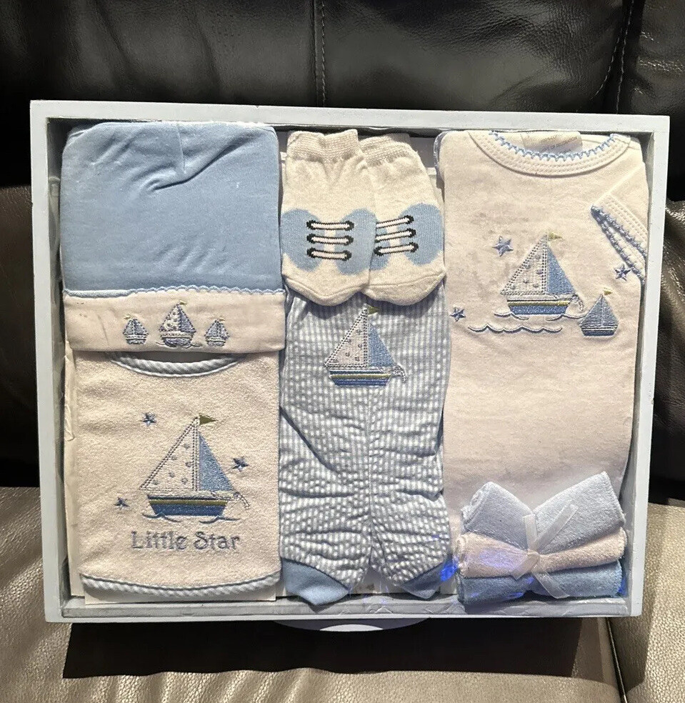 1st Impressions 9 Piece Layette Set Infant Clothing Baby 3-6 Months Boats NEW gallery