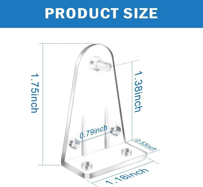 4 Clear Plastic Blinds Bottom Brackets with 8 Screws - Perfect for Installation gallery